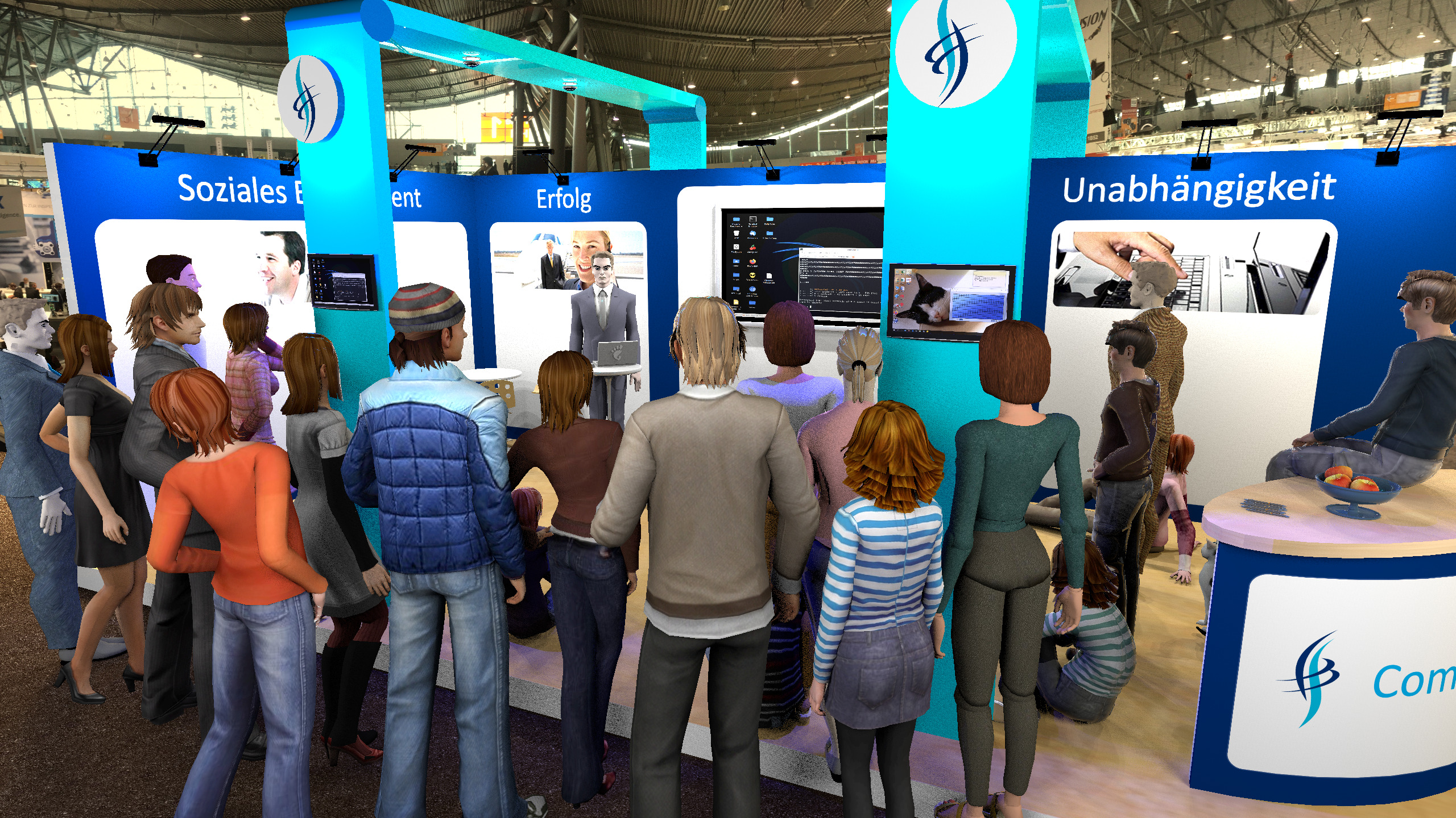 Showhacking auf einem Messestand