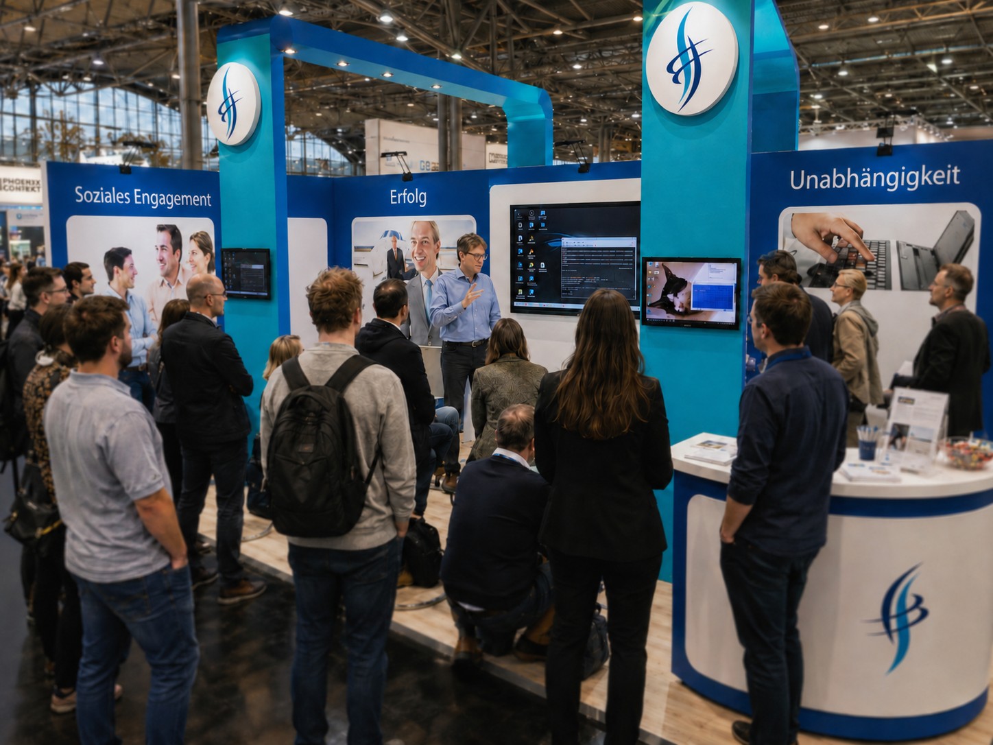 Showhacking auf einem Messestand