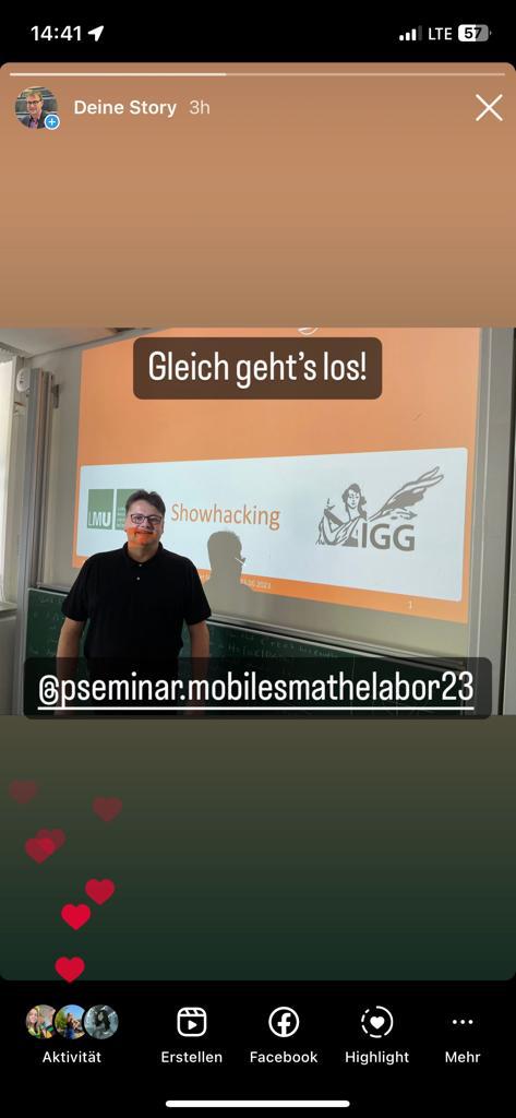 Ankündigung auf Instagram